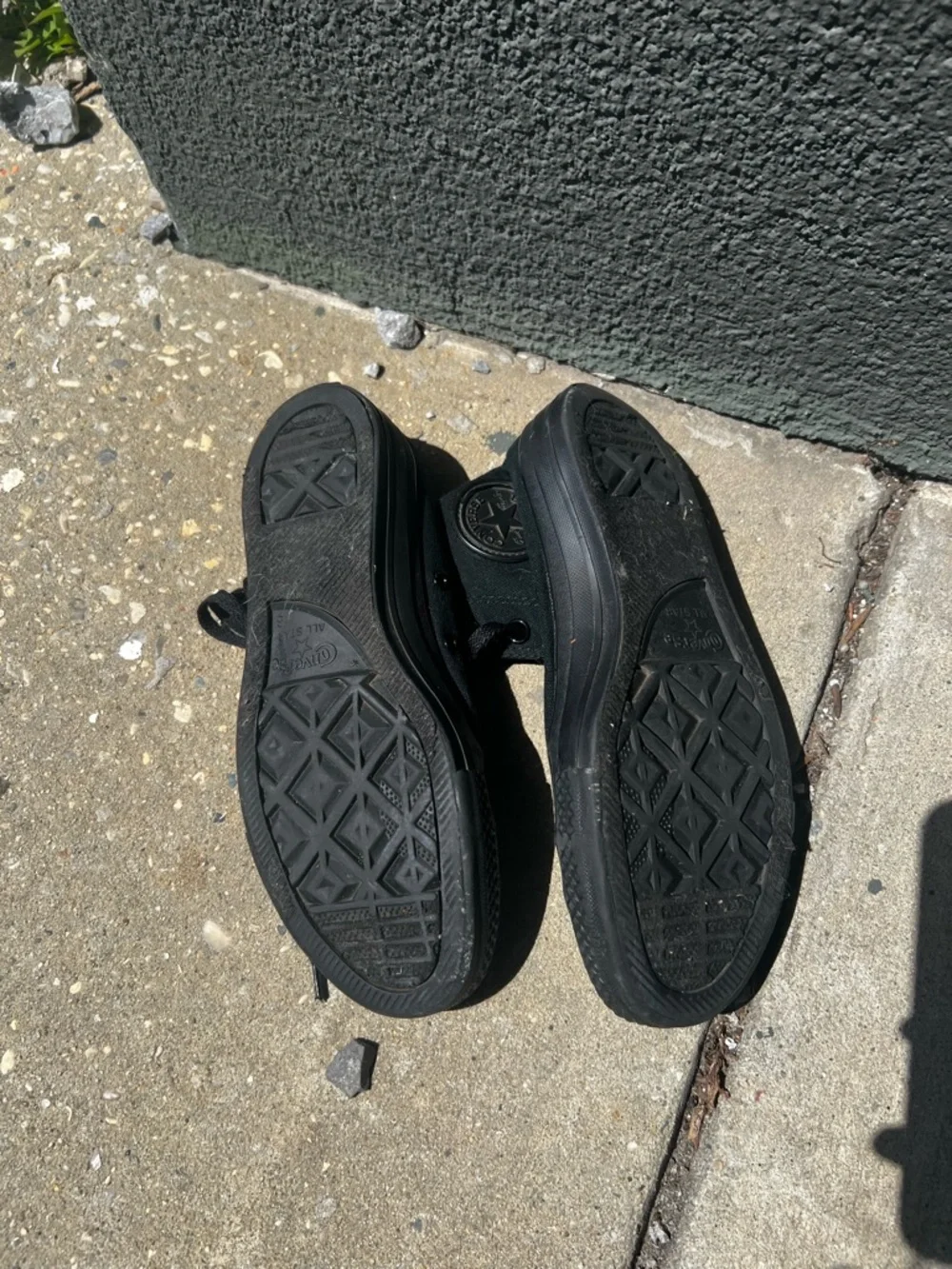 Converse Men’s All-Black Low-Top Sneakers - Picture 3 of 4